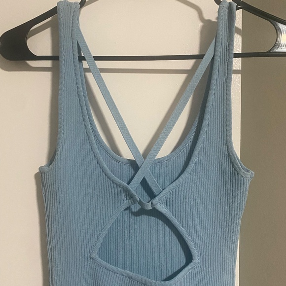 Zara Baby Blue Bodycon Dress Size Small - Picture 3 of 6